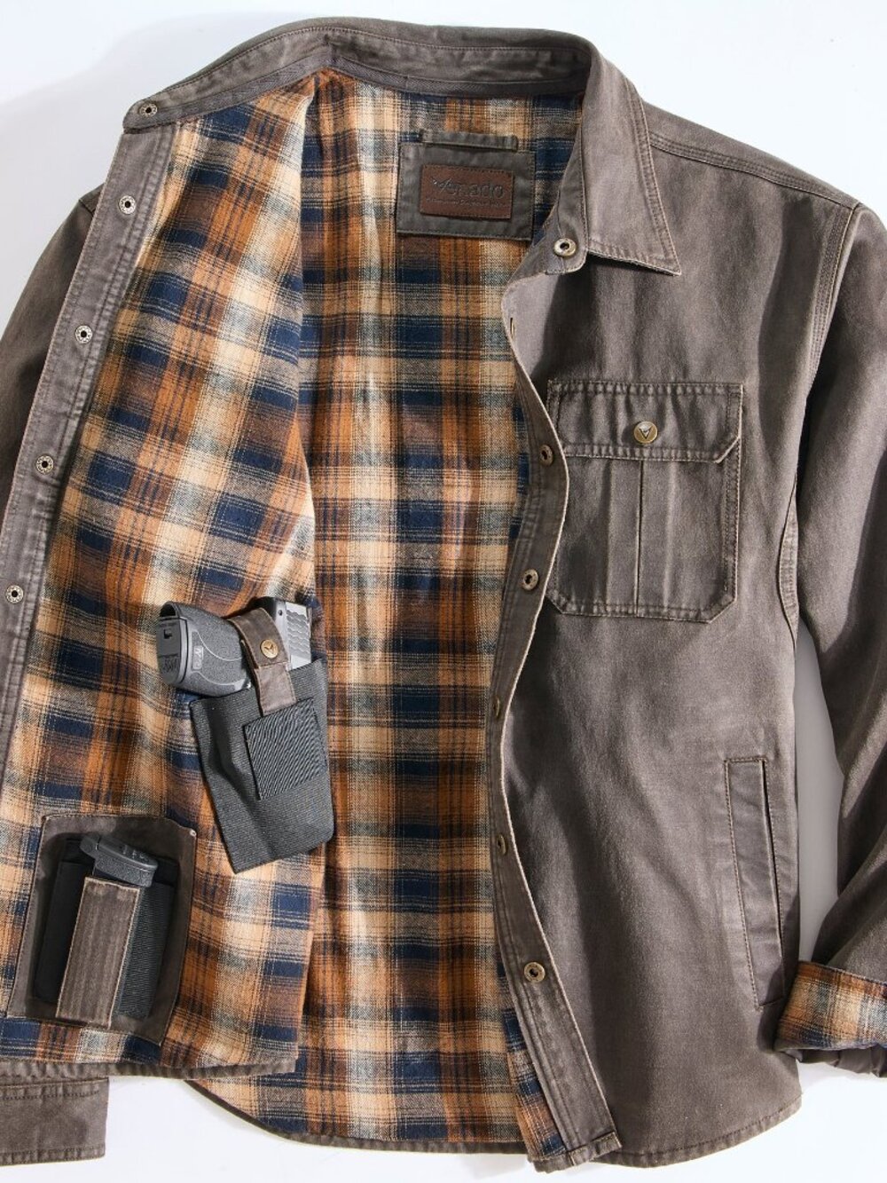 Bountyman Concealed Carry Shirt Jacket - Brown | Medium